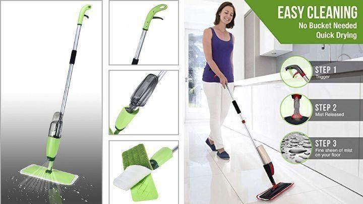 360° Spray Mop with Refillable Bottle