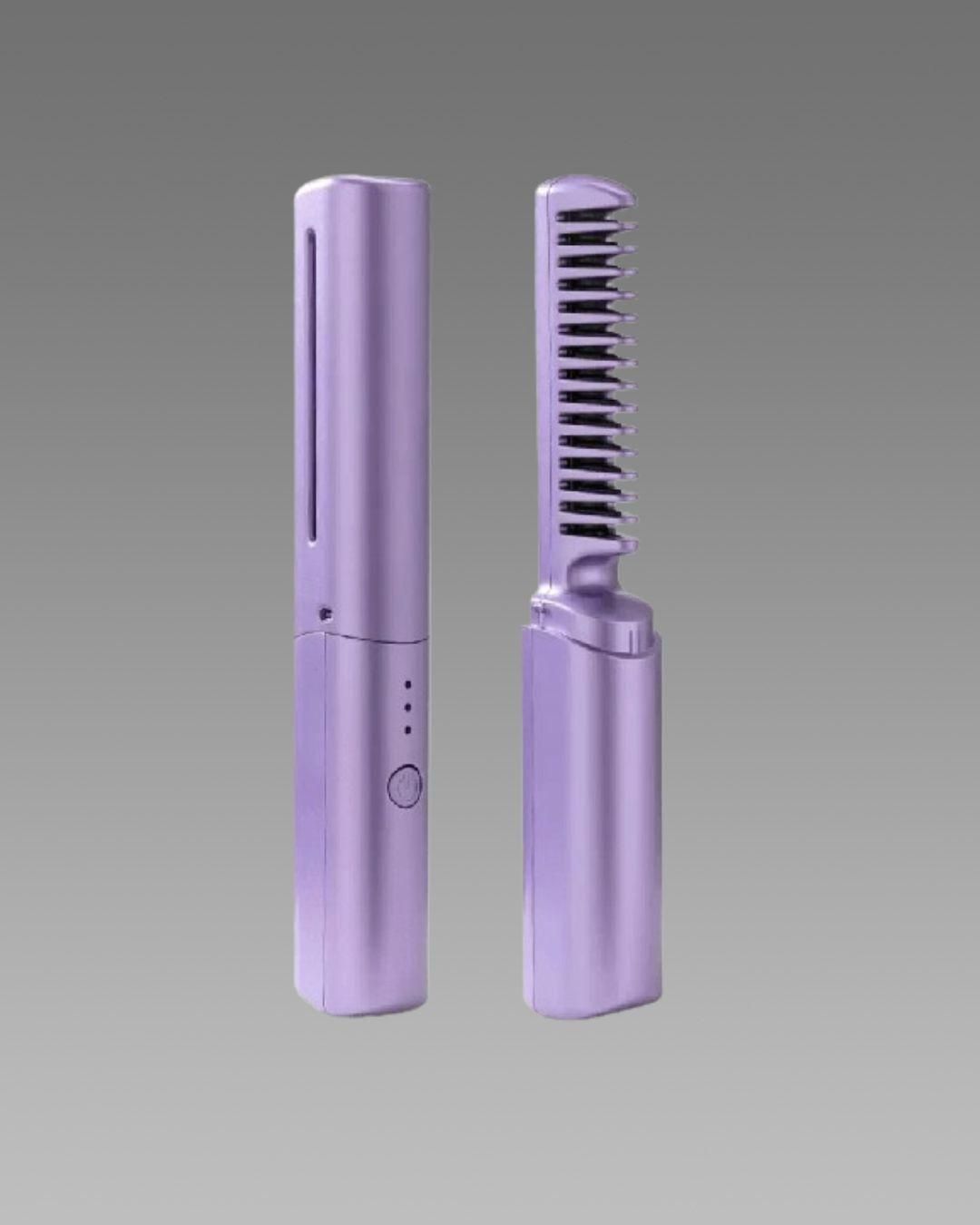 Wireless Heat Straightening Comb – USB Rechargeable & Travel-Friendly