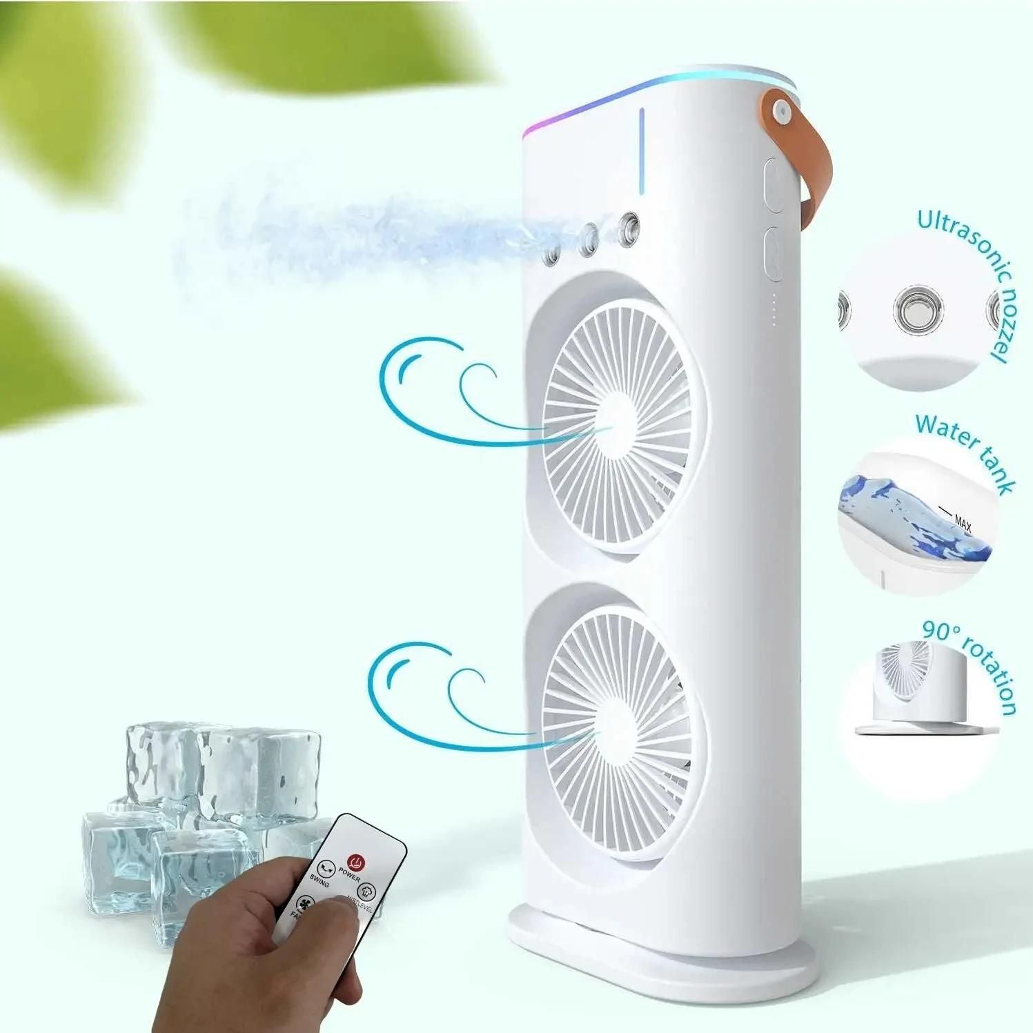 Portable Dual-Fan Mini Air Cooler