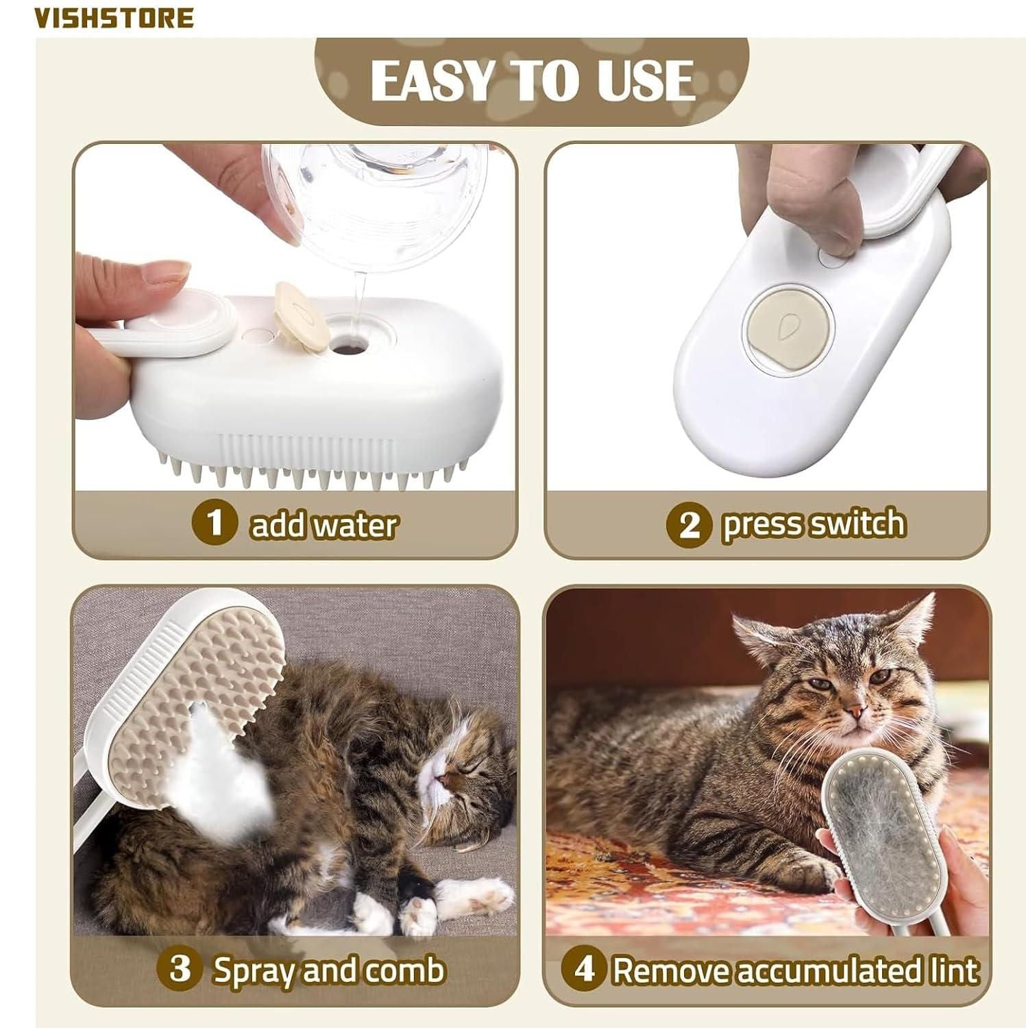 "2-in-1 Pet Shower Brush