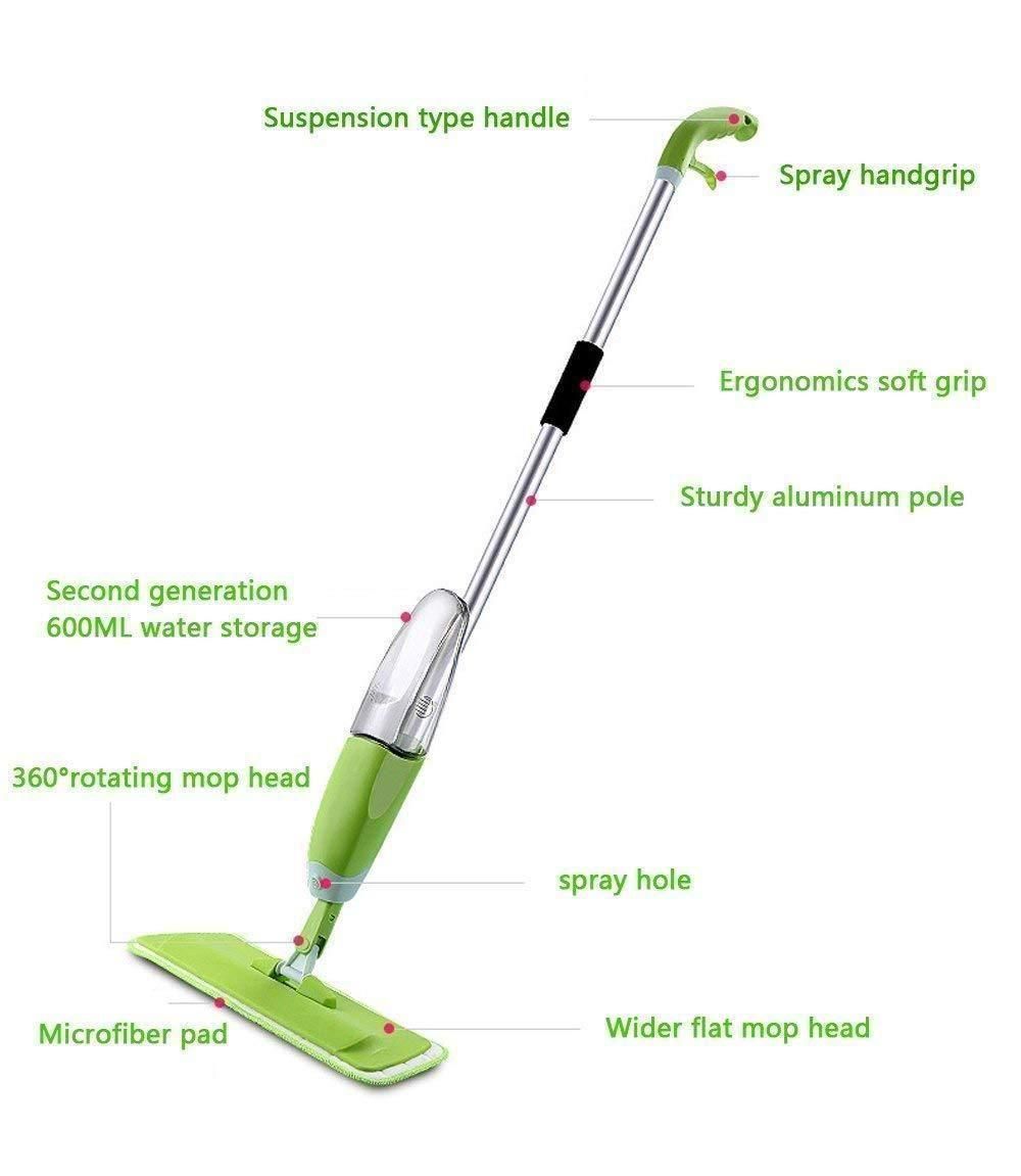 360° Spray Mop with Refillable Bottle