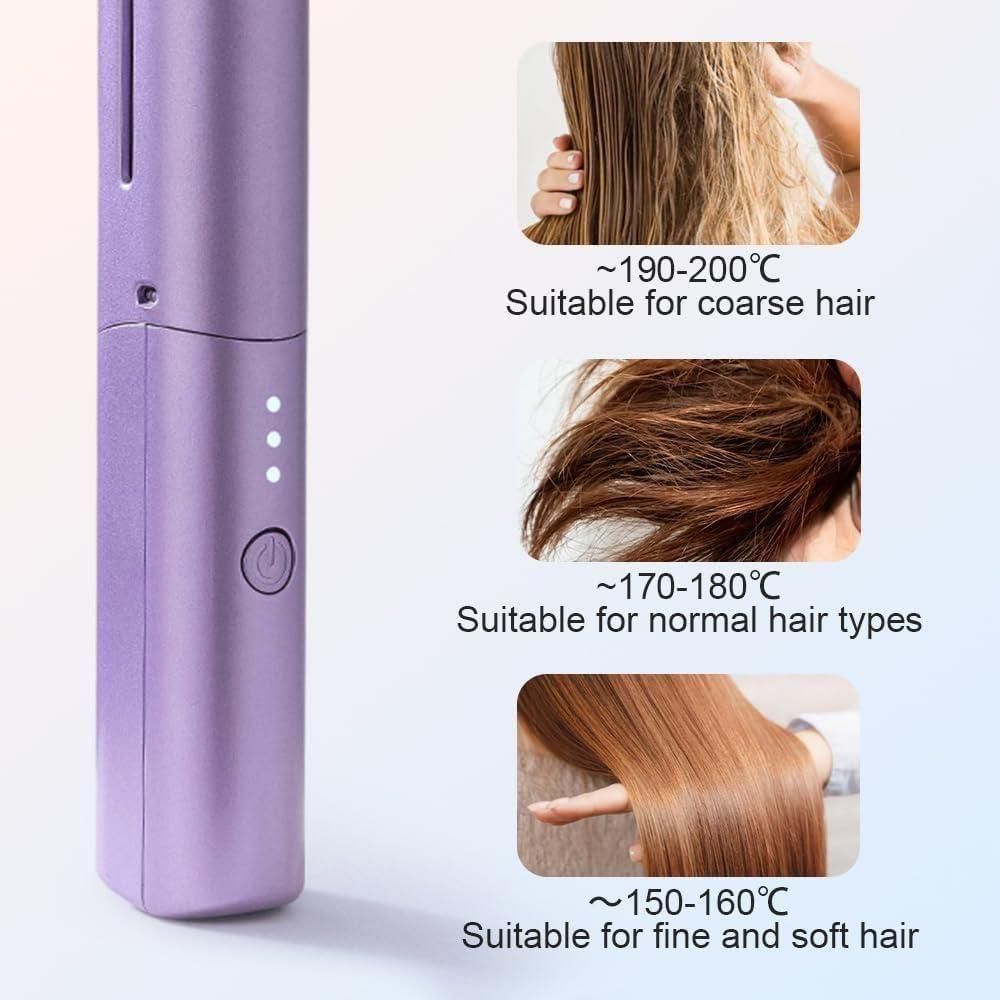 Wireless Heat Straightening Comb – USB Rechargeable & Travel-Friendly