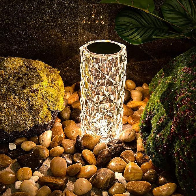 Crystal LED multi-colored lamp
