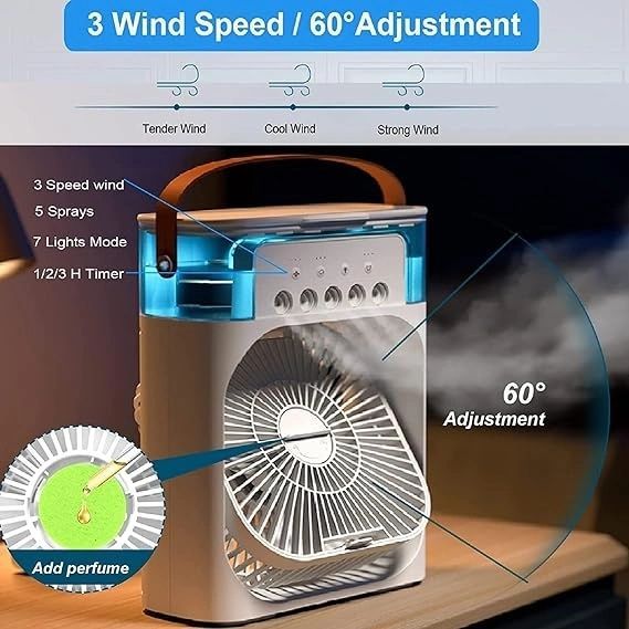Super Silent Water-Cooled mist Fan – Multifunctional Cooling Companion